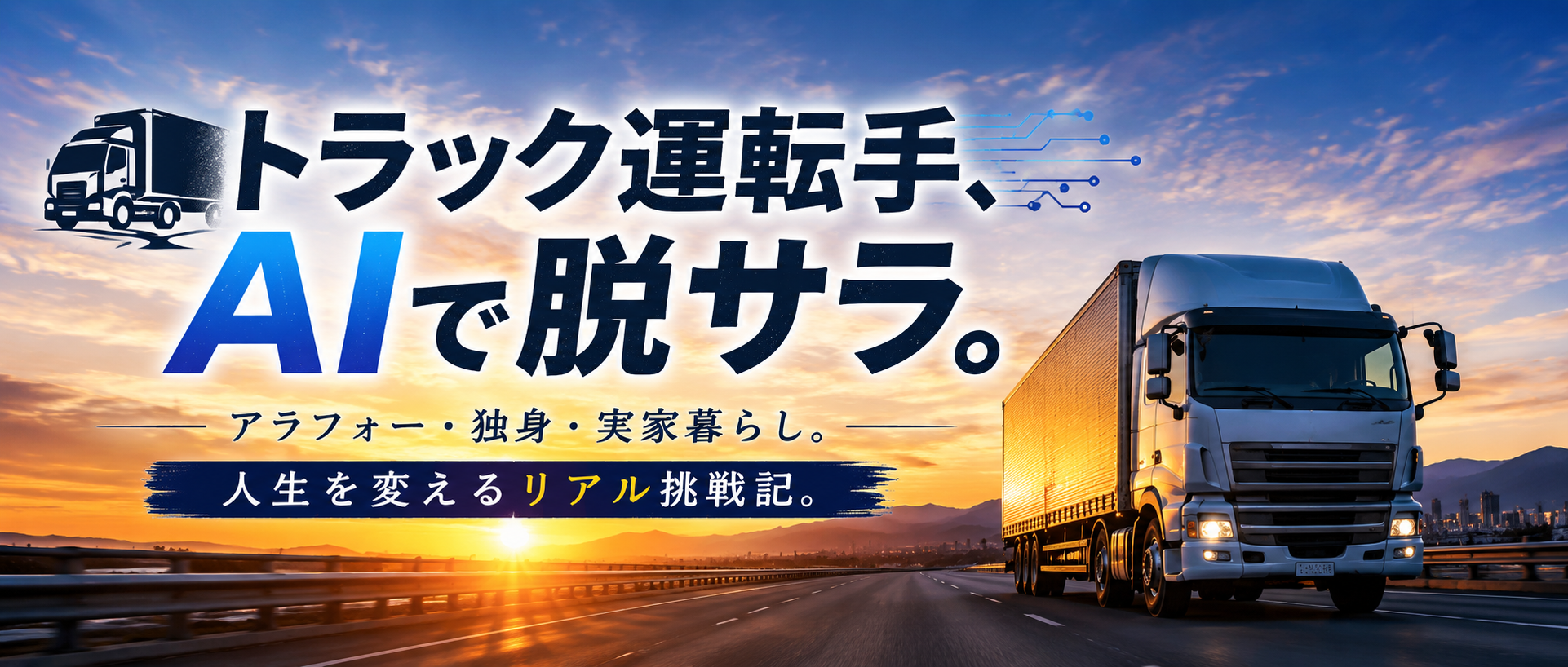 トラック運転手、AIで脱サラ。